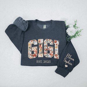 Women's Gigi Heart Graphic Hoodie – Grandma Gift, Soft Cotton Blend, X-Large - View #12