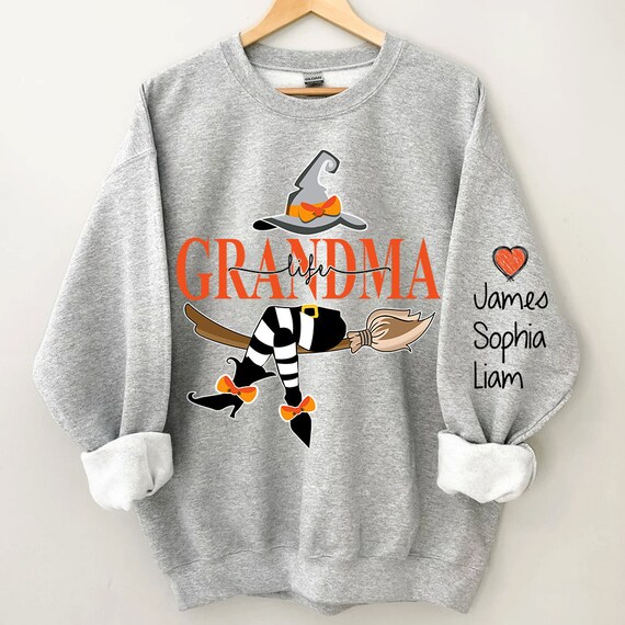Custom Halloween Grandma Witch Sweatshirt Grandma And - Etsy.de