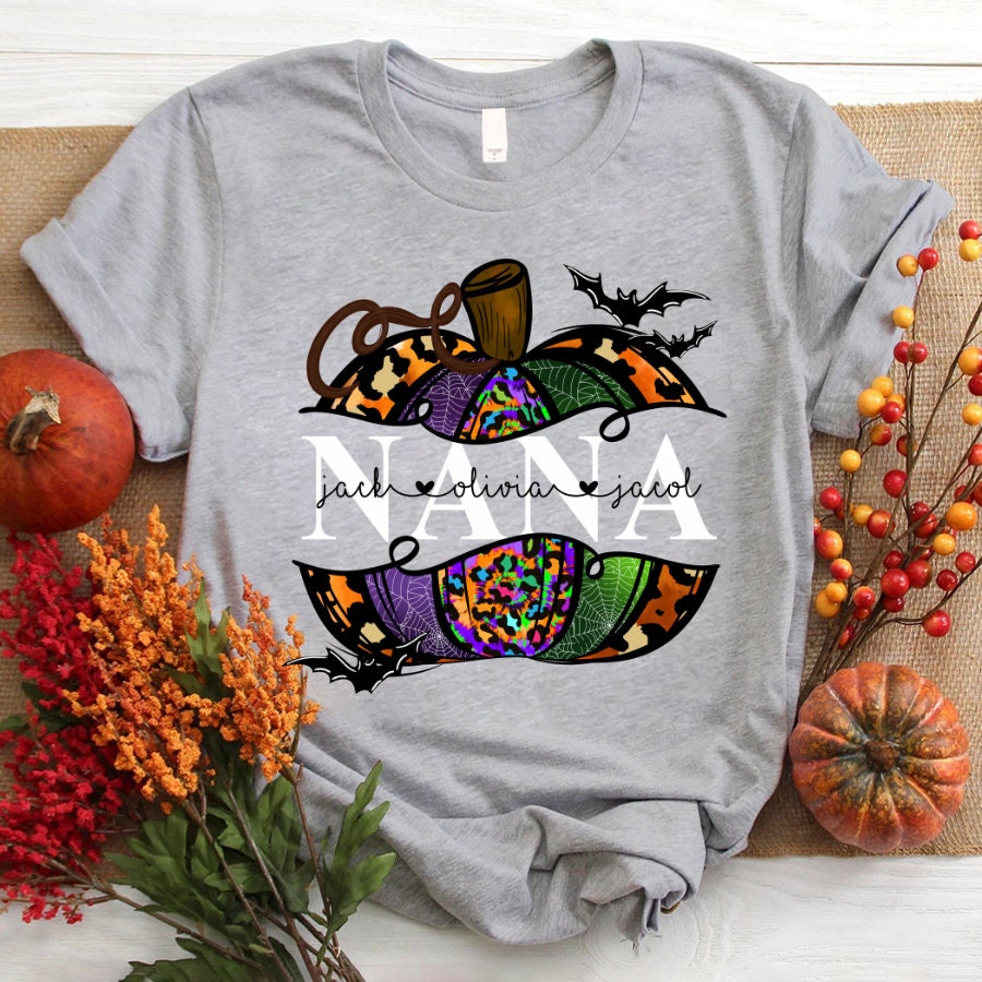 Discover Personalized Halloween Grandma Pumpkin Shirt