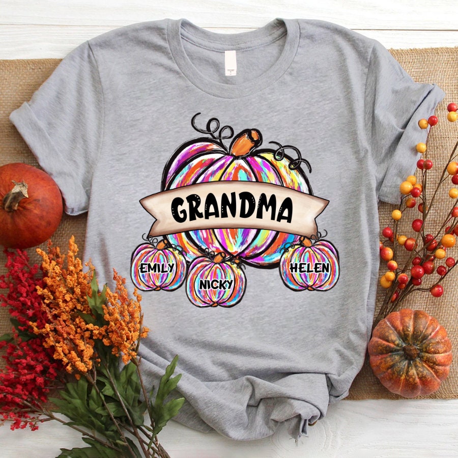 Discover Personalized Clipart Grandma Pumpkin Shirt
