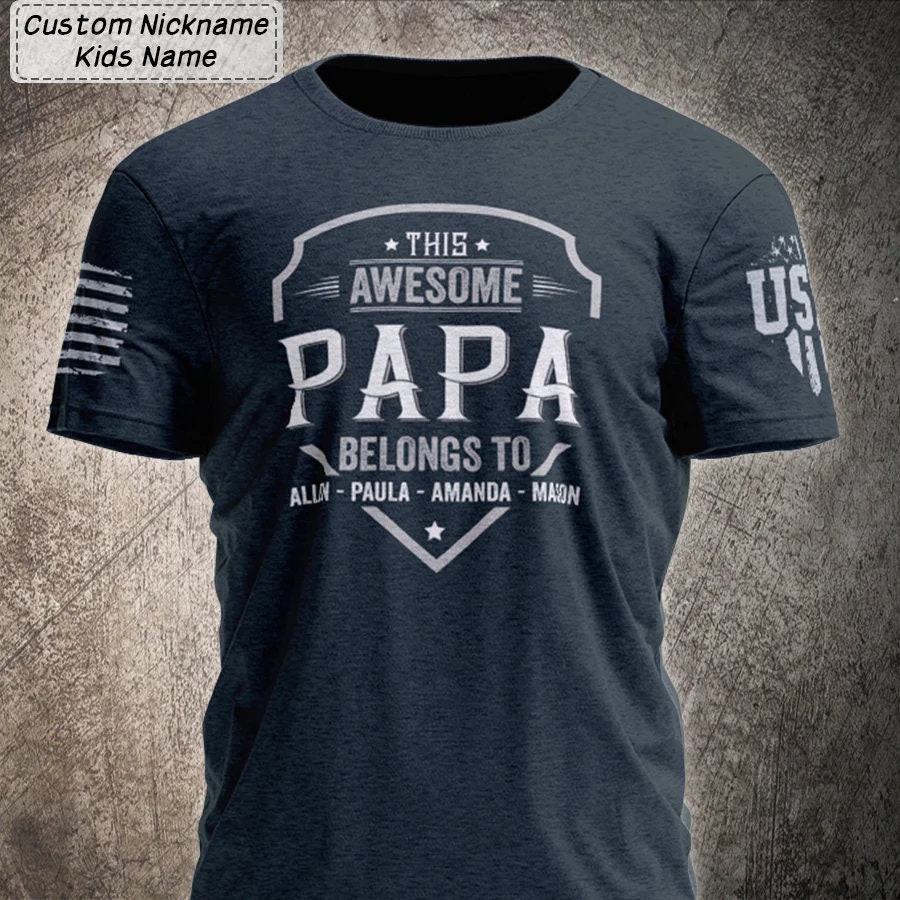 Camping Papa Gift for Him Father's Day Crewneck Sweatshirt - TeeHex