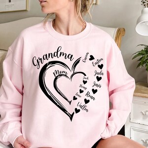 Christmas Love Custom Grandma Life Kids Sweatshirt