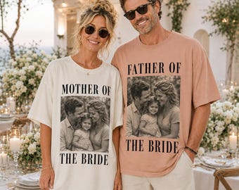 Personalized Mother of the Bride Groom Shirt, Custom Family Photo Wedding Tee, Mother of the Bride Gifts, Vintage Keepsake