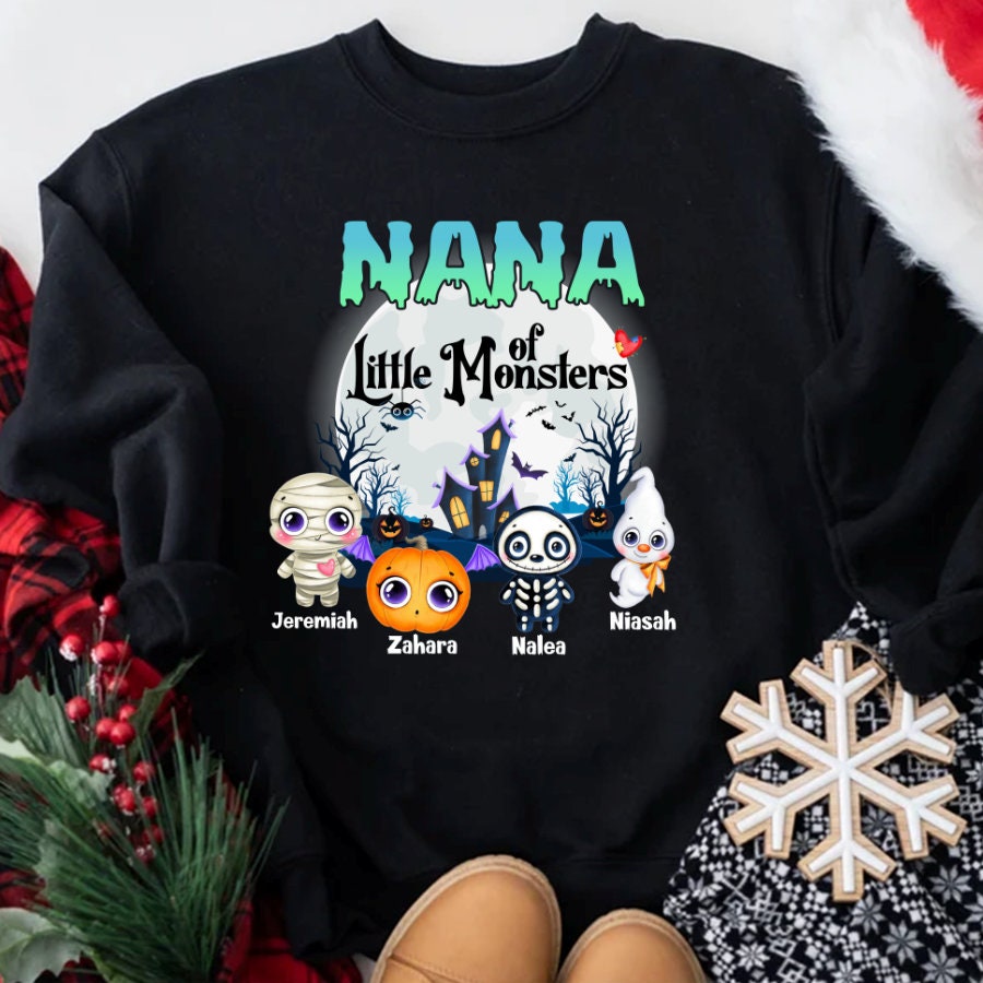 Personalized Nana Little Monster Halloween Shirt Custom - Etsy