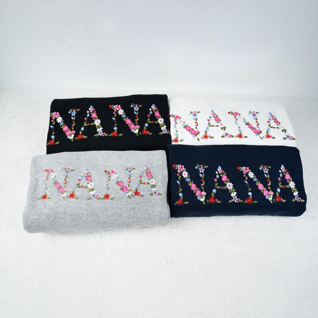 Quilted NANA Patchwork Sweatshirt - White
