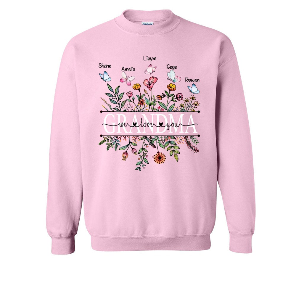 Personalized Grandma Sweatshirt Wildflower Art Custom - Etsy