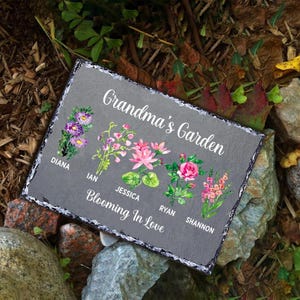 Personalized Garden Stone For Grandma | Mom Gift Christmas