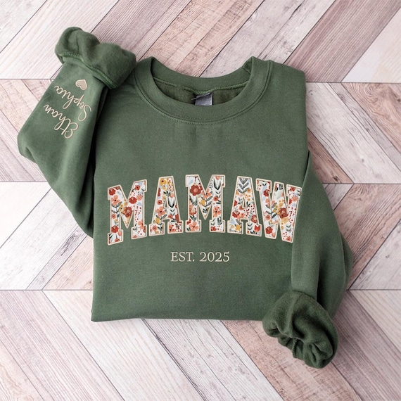 Regaor Ebroidery Floral Aaw Sweatshirts For Granda Gift Sweatshirt
