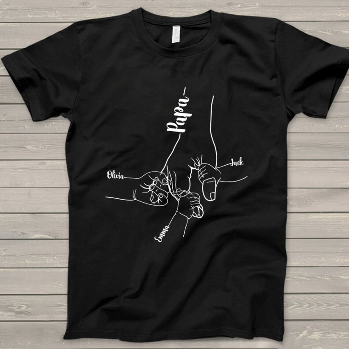 Personalized Photo Shirt For Grandpa - Custom Papa Gift T-Shirt