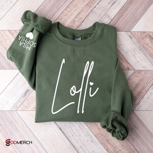 Custom Lolli Sweatshirt, Christmas Lolli Sweatshirt, Lolli Sweater, Custom Lolli And Grandkids Sweatshirt, Gifts For Lolli, Lolli Crewneck