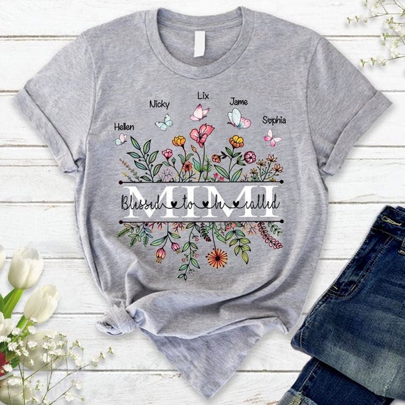 Blessed To Be Called Mimi T-Shirt Floral Grandma Shirt Blessed To Be Called Mimi T-Shirt Floral Grandma Shirt