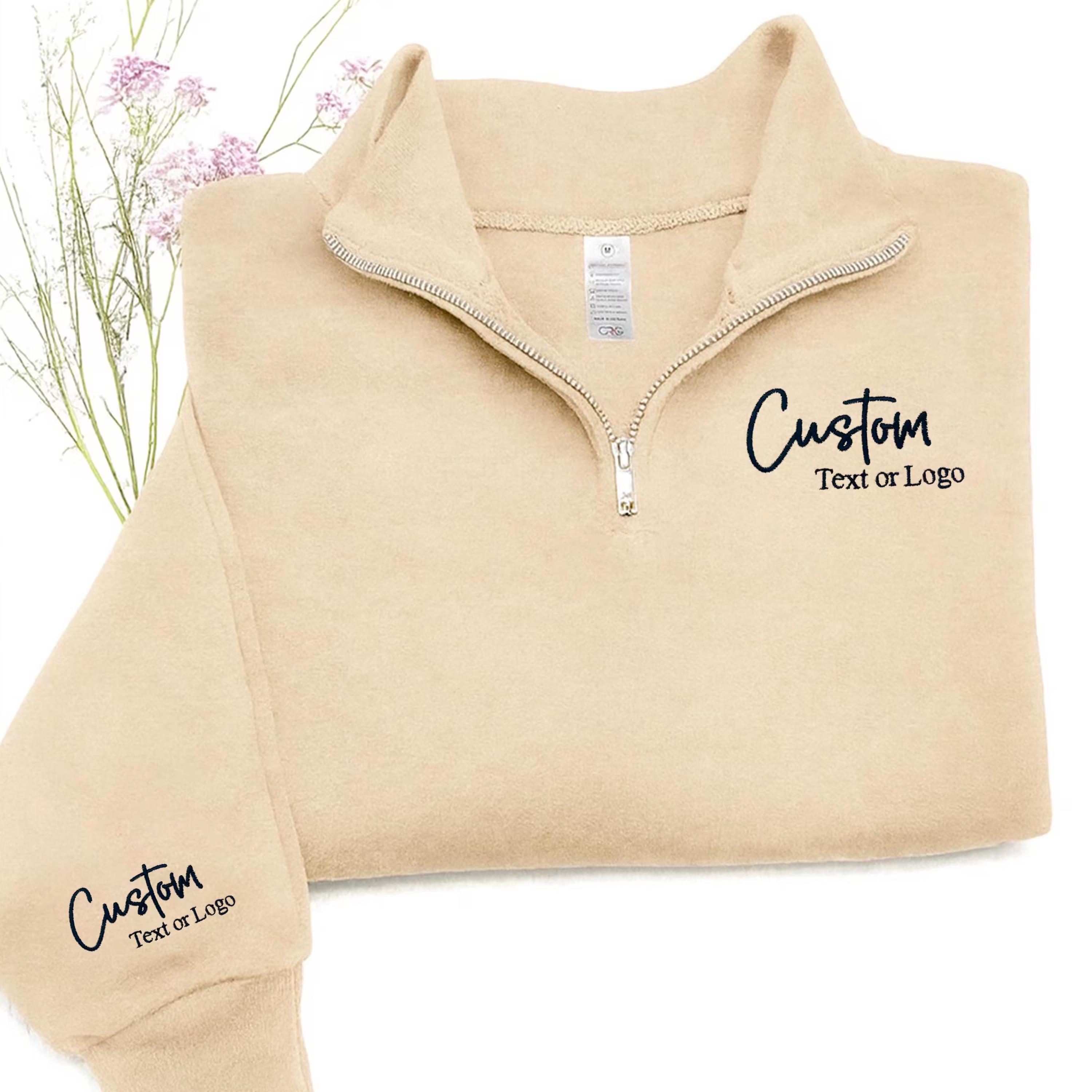 Custom Logo Sweatshirt – Personalized Left Chest EMBROIDERED Logo