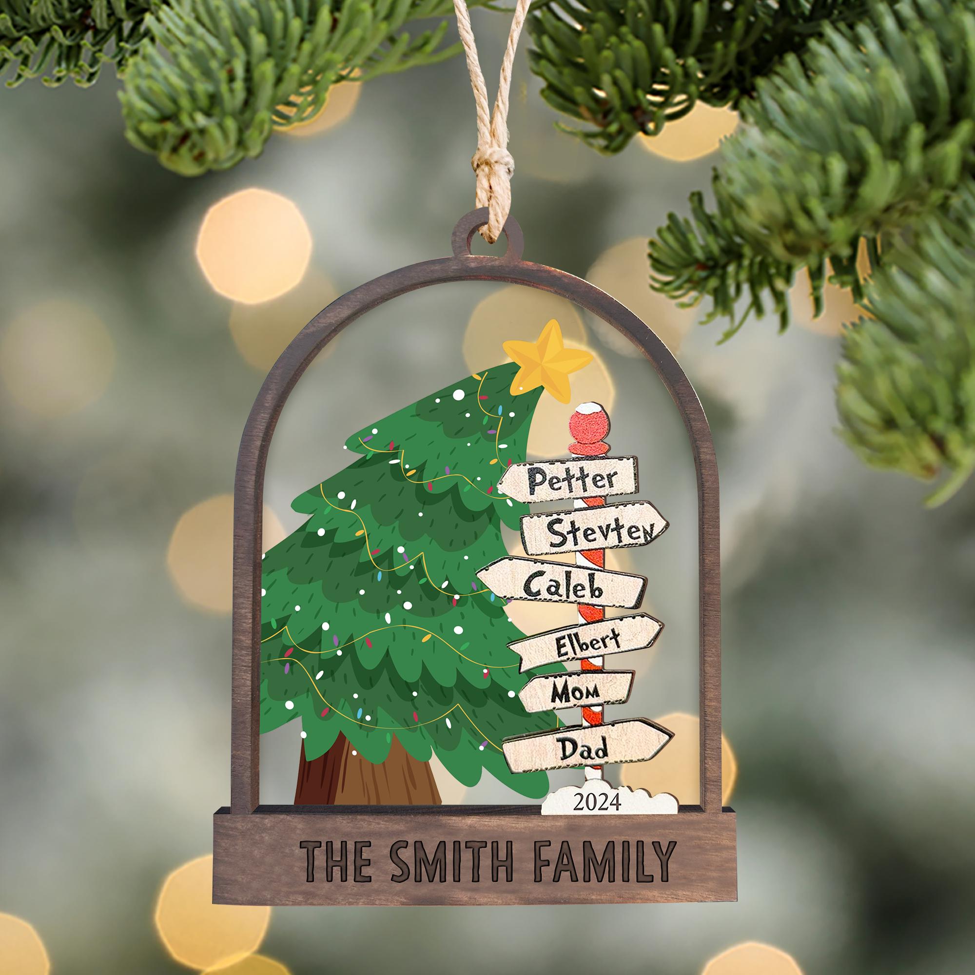Personalized Family Christmas Ornament 2024, Christmas Ornament Gift, Custom Family Name Christmas Ornament, Christmas Tree Decoration