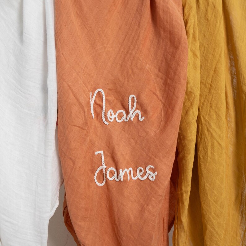 Personalized Embroidered Baby Receiving Blanket, Baby Blanket With Name