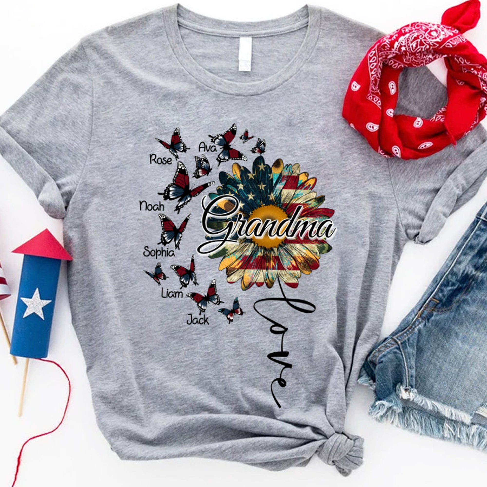 Discover Personalized Grandma Custom Grandma Nickname 4th Of July Shirt