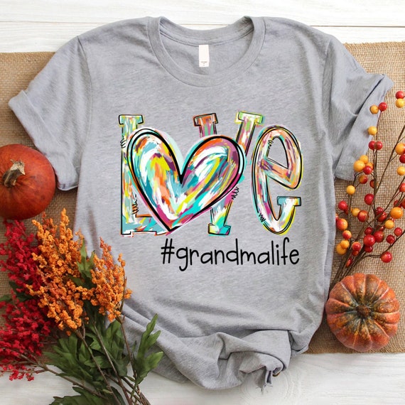 Mom Love Nanny Life Mimilife Heart Floral Gift T-Shirt Mom Love Nanny Life Mimilife Heart Floral Gift T-Shirt