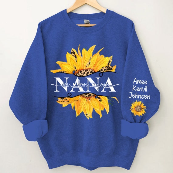 Custom Nana Sunflower Sweatshirt, Love Grandma Life