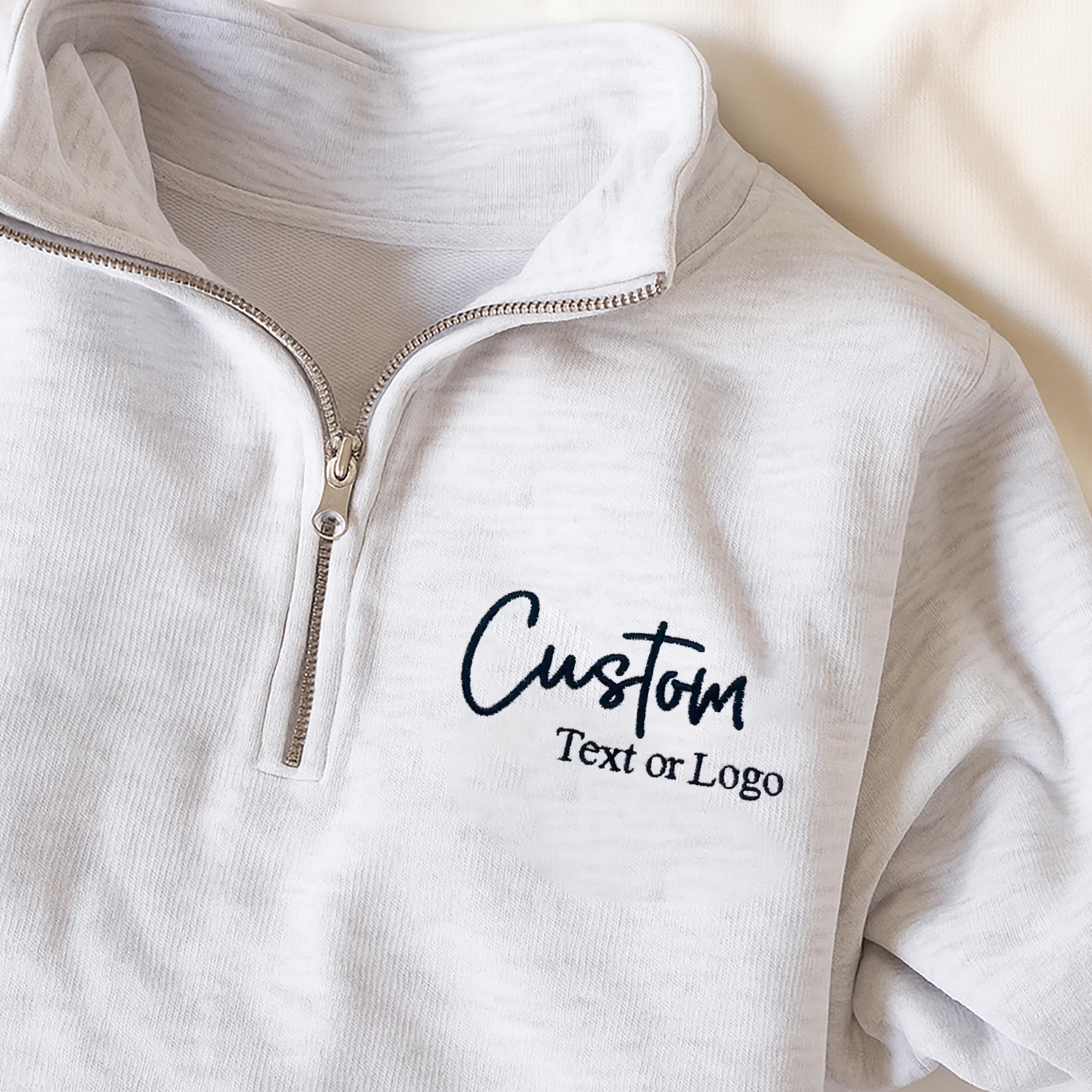 Custom Logo Sweatshirt – Personalized Left Chest EMBROIDERED Logo