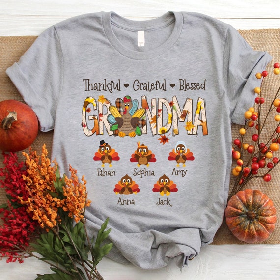 Thankful Grateful Blessed Nana Turkey Thanksgiving Day Gift T-Shirt Thankful Grateful Blessed Nana Turkey Thanksgiving Day Gift T-Shirt