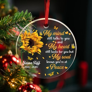 Personalized Memorial Christmas Ornament, In Loving Memory Custom Photo Ornament, Loss Of Mom Ornament, Christmas Sympathy Gift For Mom