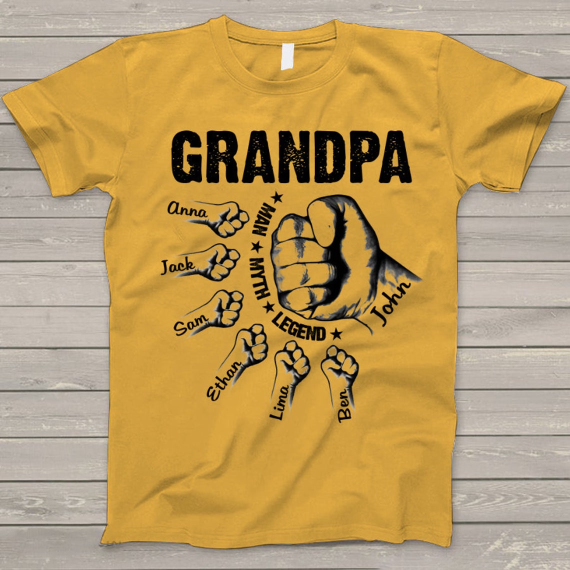 With Name Custom Grandpa Shirt Grandpa Shirt With Grandkids Names