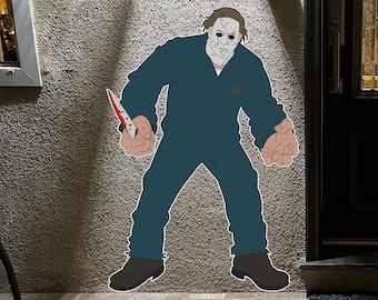 Michael Myers Cutout, Michael Myers, Michael Myers Sign, Michael Myers Theme, Halloween Decoration, Michael Myers Poster, Halloween Cutouts,