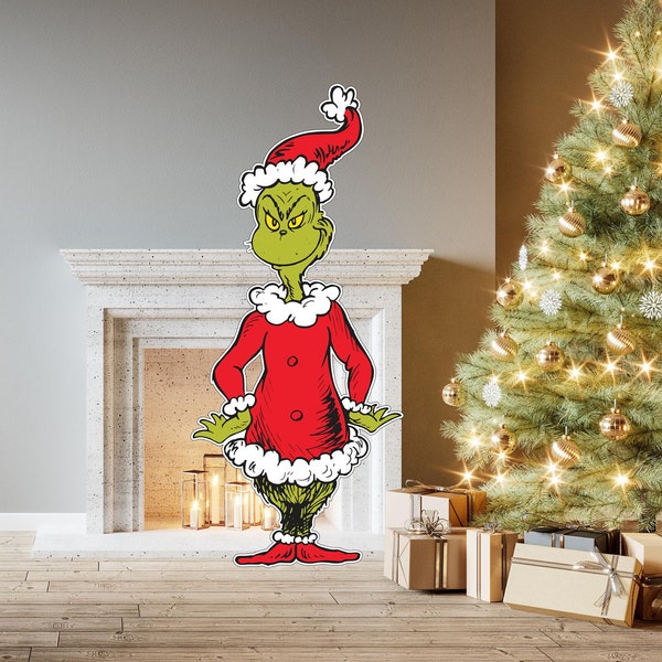 Grinch Cutout, Grinch Christmas, Grinch Christmas Cutout, Grinch Yard Sign