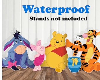 Winnie the Pooh Cutouts, Piglet, Tigger, Eeyore, Pooh Yard Signs, Pooh Background, Pooh Party Theme, Pooh Event