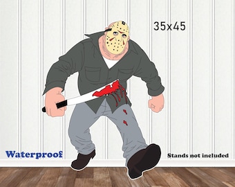Jason Voorhees Cutout, Jason Voorhees, Jason Yard Sign, Jason Cutout, Jason Party Theme, Jason Event