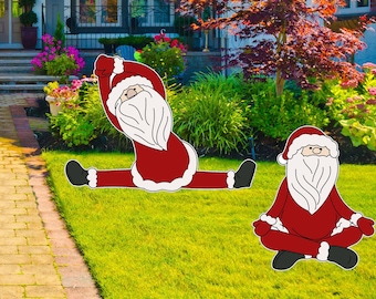 Santa Cutouts, Santa Claus Cutouts, Santa Yoga Cutouts