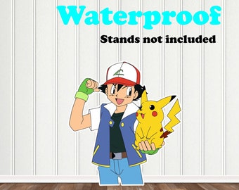 Pokemon Cutouts, Ash Ketchum, Pikachu, Pokemon Yard Signs, Pokemon Background, Pokemon Party Theme, Pokemon Event