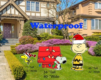 Charlie Brown Christmas, Charlie Brown yard decoration, Peanuts yard signs, Snoopy Cutout, Peanuts Christmas, Snoopy Theme.