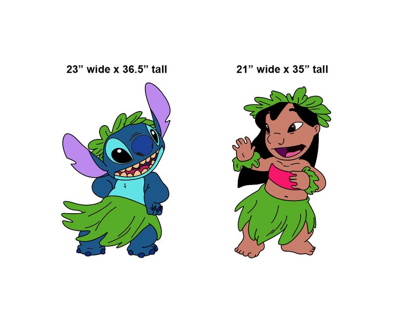 Lilo & Stitch Cutouts, Lilo, Stitch, Lilo Stitch Yard Signs, Lilo and Stitch Background, Lilo and Stitch Party Theme, Lilo and Stitch Event image 2
