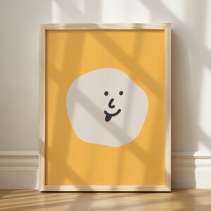 Smiley Print, Trendy Wall Art, Smiley Face, Girls Bedroom Decor, Dorm Decor, Trendy Prints, Gift Idea, Retro Printable, Digital Download