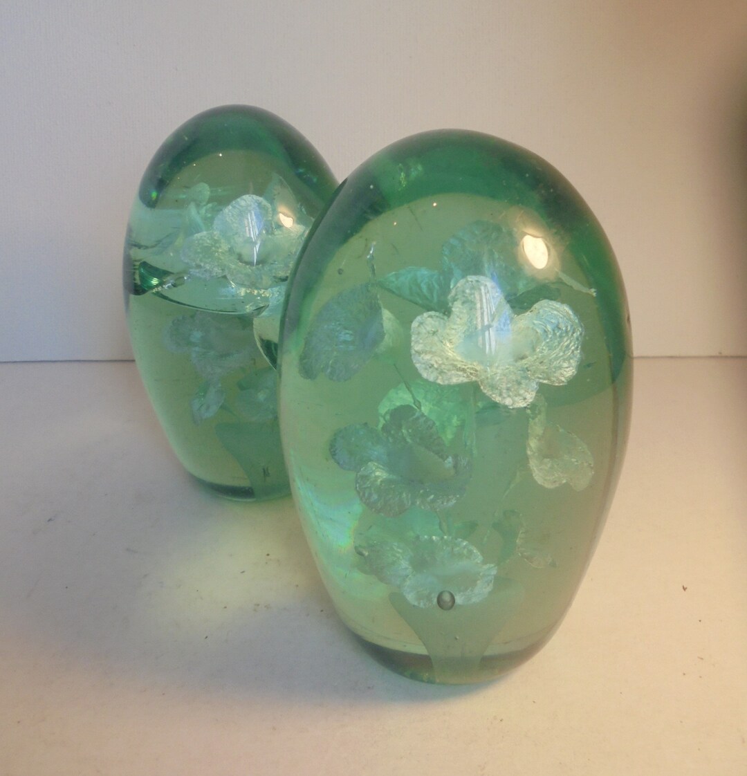 Twoantique Victorian Glass Dumps / End of Day Etsy UK