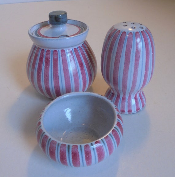 Vintage Rye Pottery Cruet Set Etsy