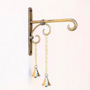Brass Bells with Iron Hook, Hanging Bell, Set of 3 Pcs