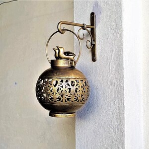 Rustic Tea Light Holder,  Metal Candle Holder Lantern/Lamp