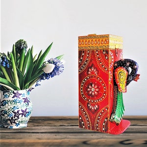 Indian Handcrafted Wooden Wine Box, Antique Style Wine Bottle Box, Wedding Gift, Champagne Bottle Box