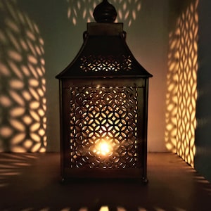 Indian Vintage Lantern, Handmade Metal Lantern, Patio Decor