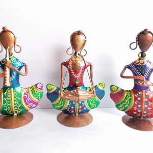 Indian Handmade Metal Art Musician for Home Décor, Rajasthani Traditional Craft