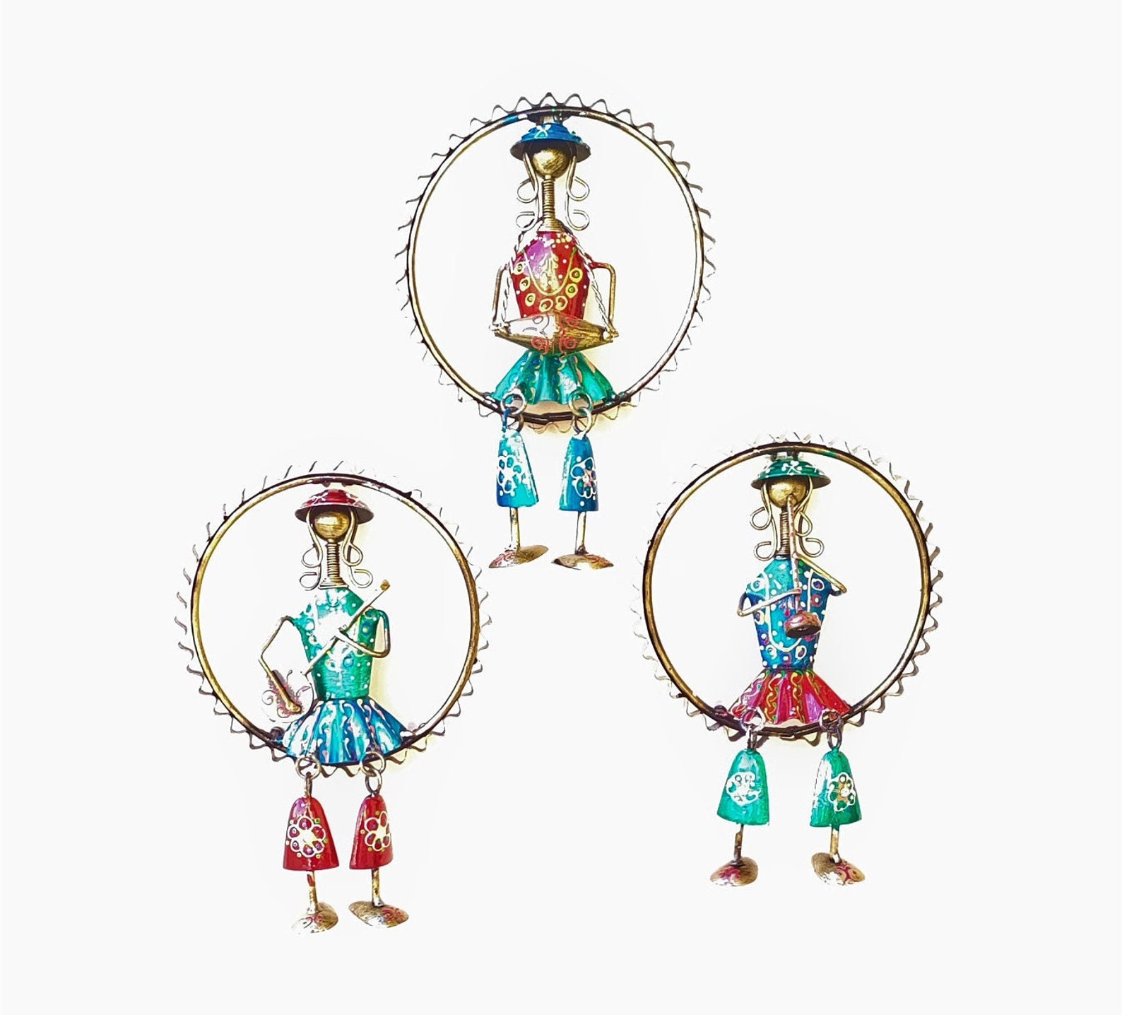 Buy Handmade Metal Musicians Wall Art Indian Handicraft Luxury Online