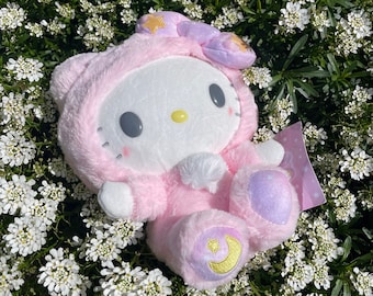 Hello Kitty Sanrio Partner 2002 Teddy Bear Pink Outfit 6 Plush Stuffed  Doll Toy