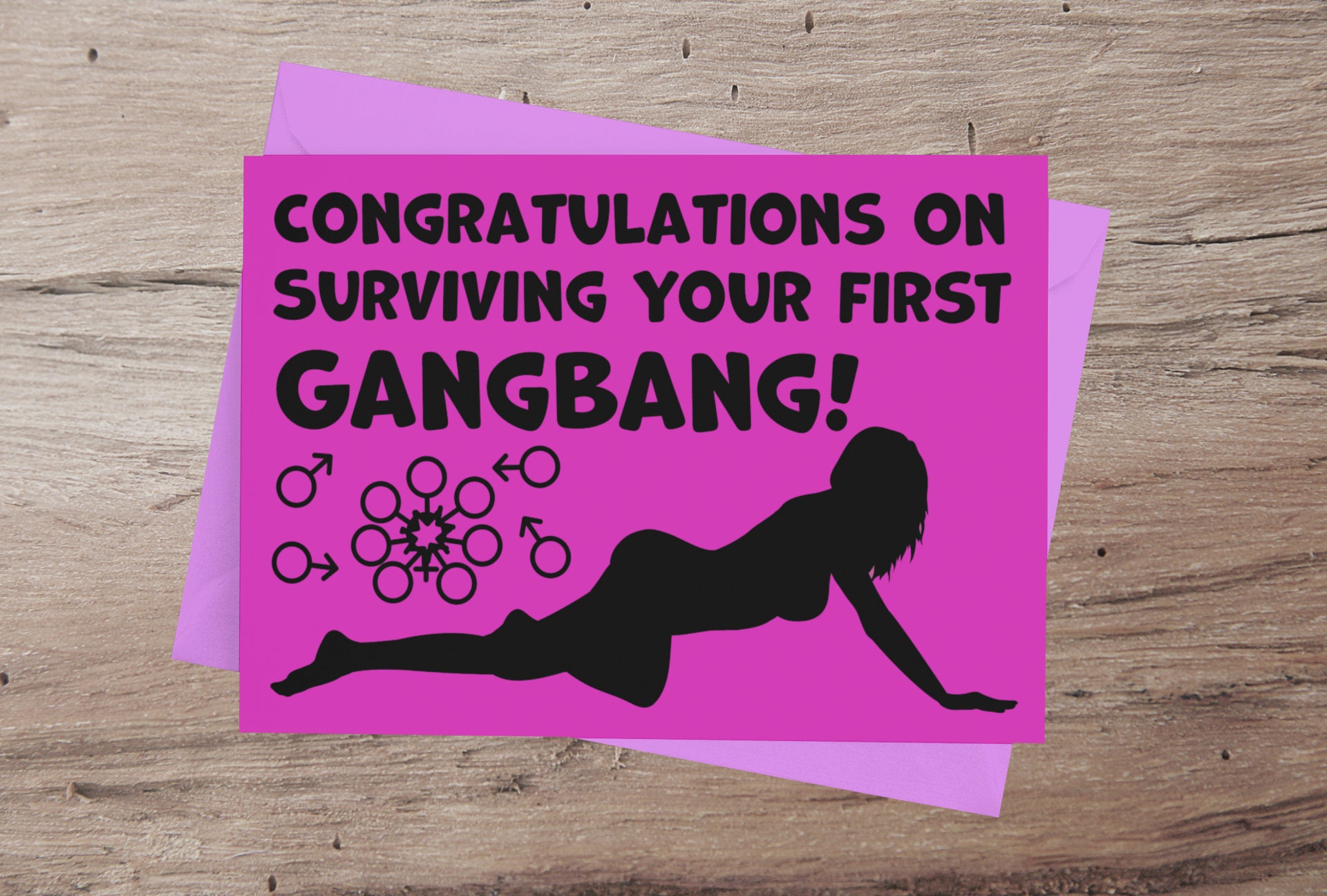Swinger Lifestyle Survived First Gangbang Printable Greeting