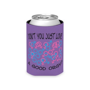 Swinger Lifestyle Orgy Purple Can Cooler Sleeve, Hotwife Can Cooler, Swinger Party Can Cooler, Swinger Lifestyle Gift, Hotwife Gift Orgy