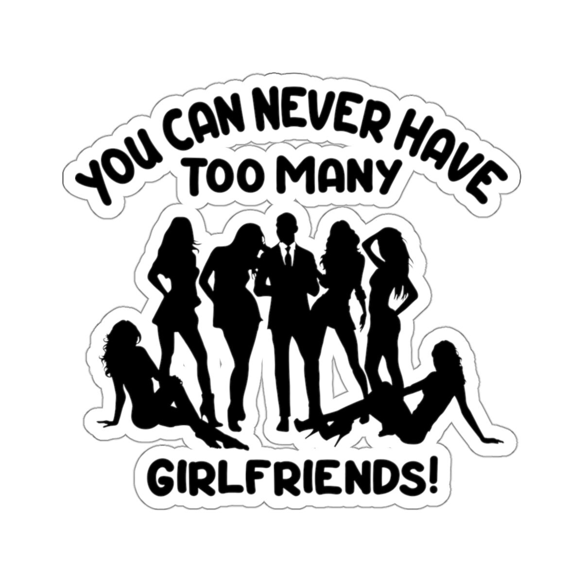 Hothusband Sticker Multiple Girlfriends Bull Sticker