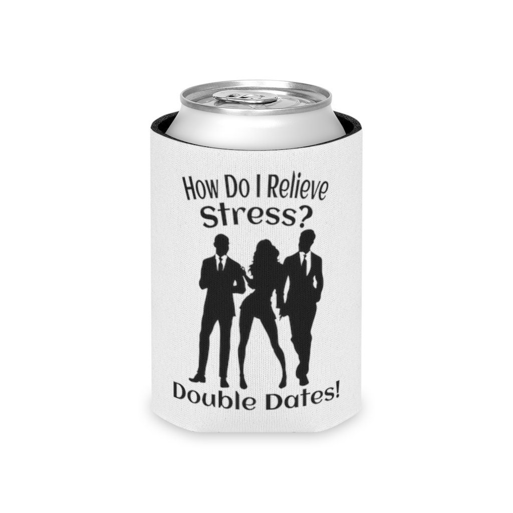 Swinger Lifestyle MFM Threesome White Can Cooler Sleeve pic image