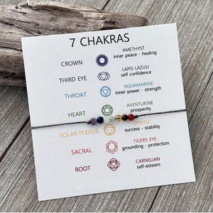 7 Chakra Bracelets, Crystal Bracelets, Yoga Jewelry, Meditation Gifts, Healing Chakra Crystals, Spiritual Gifts, Natural Gemstone Bracelets