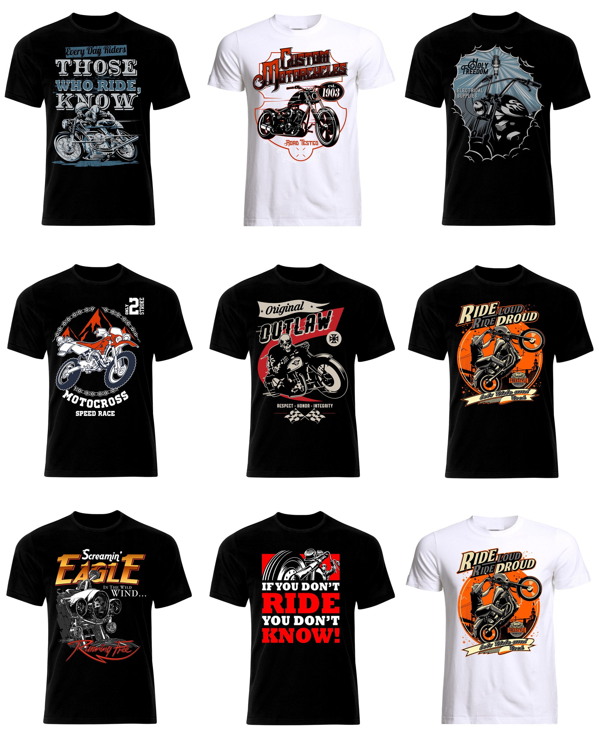 Discover Biker Motorbike Rider Rock Motorcycle T-Shirt