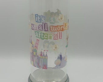 It’s a small world glass tumbler
